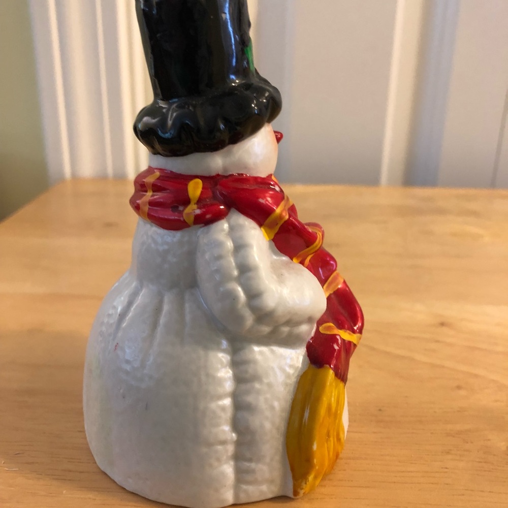 Ceramic Snowman Bell - Picture 4 of 5